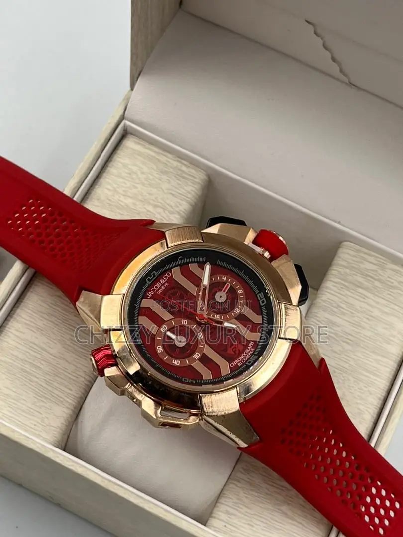 Jacob Co Quality Rubber Strap Wristwatch