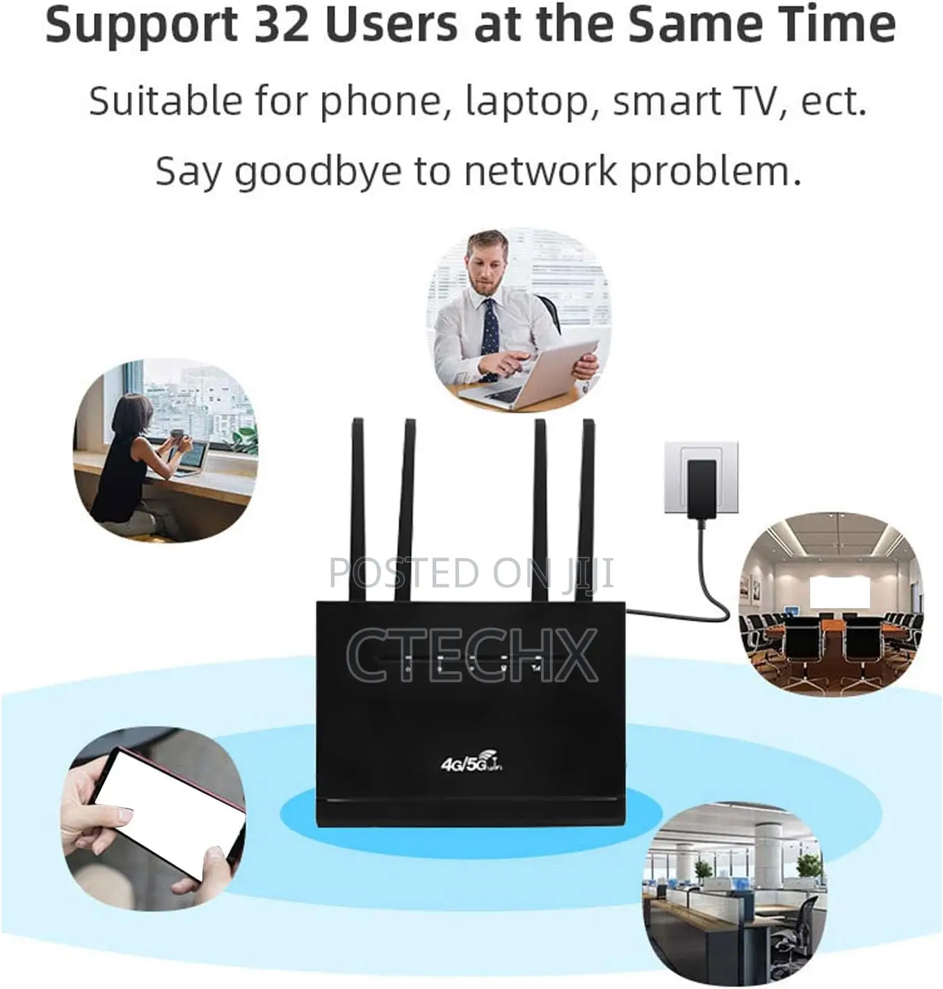 4g/5g Lte Wireless Router With Sim Card Slot, 300mbps Unlocked Wifi