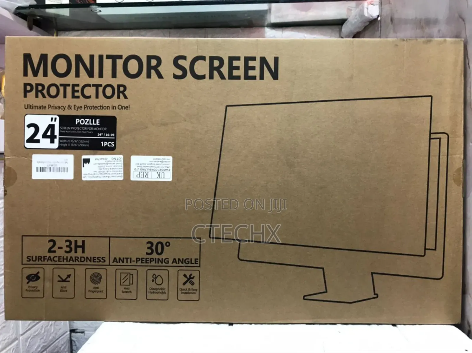 .24 Inch Computer Privacy Screen for 24" Widescreen Monitor