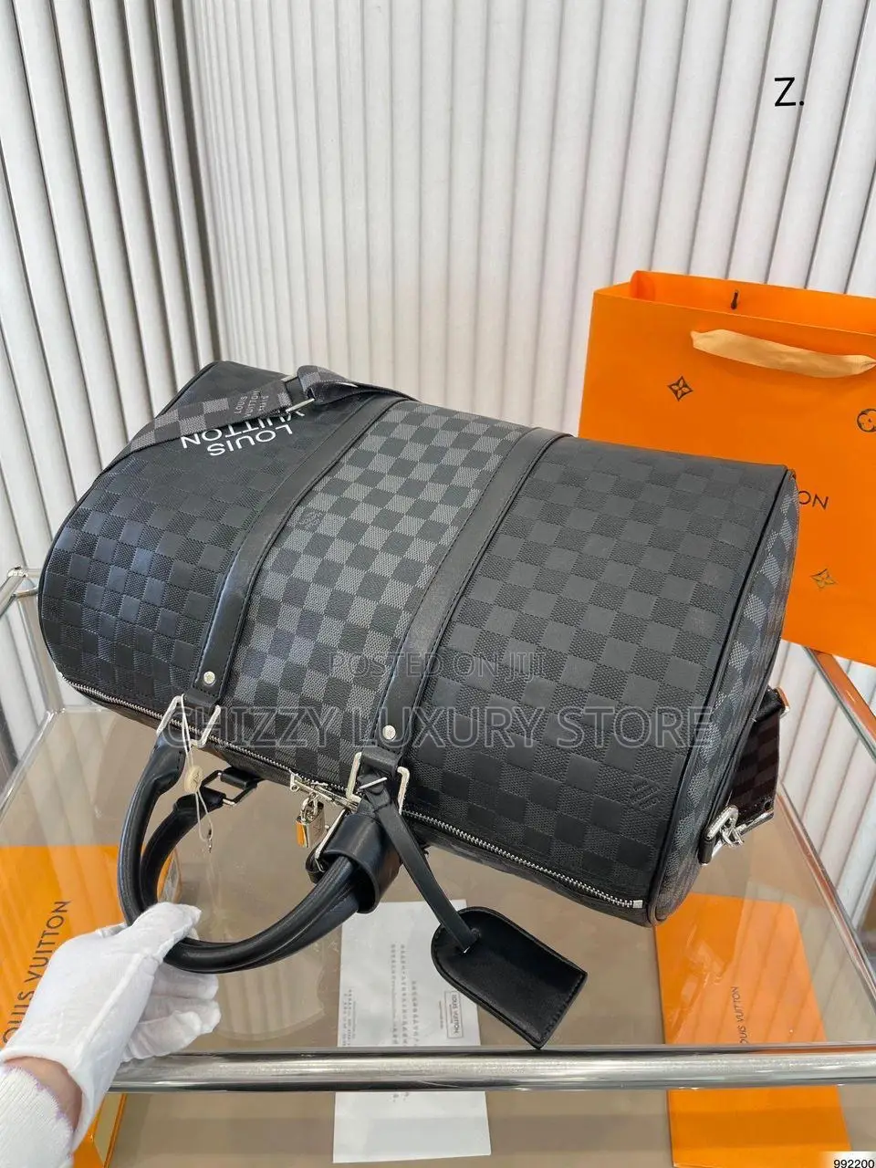 Louis Vuitton Quality Luxury Genuine Leather Duffle Bag.