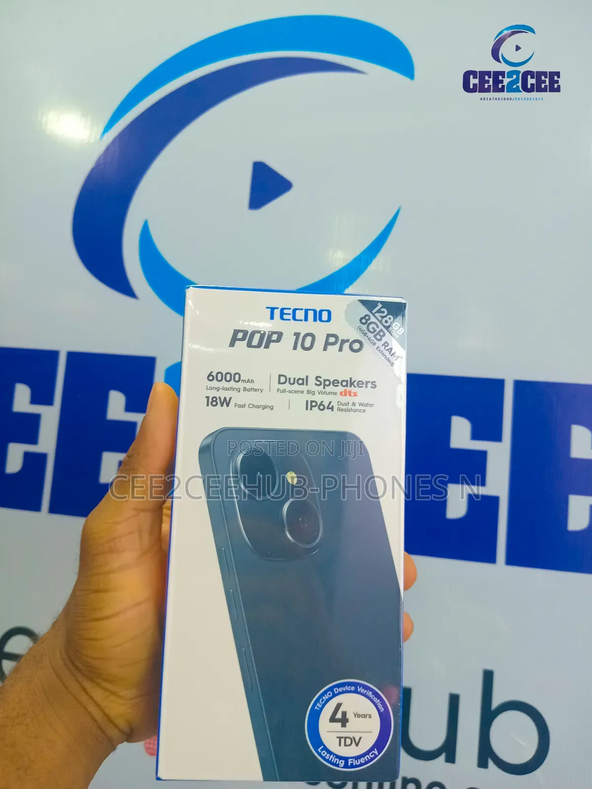 New Tecno Pop 10 Pro 128 GB Black