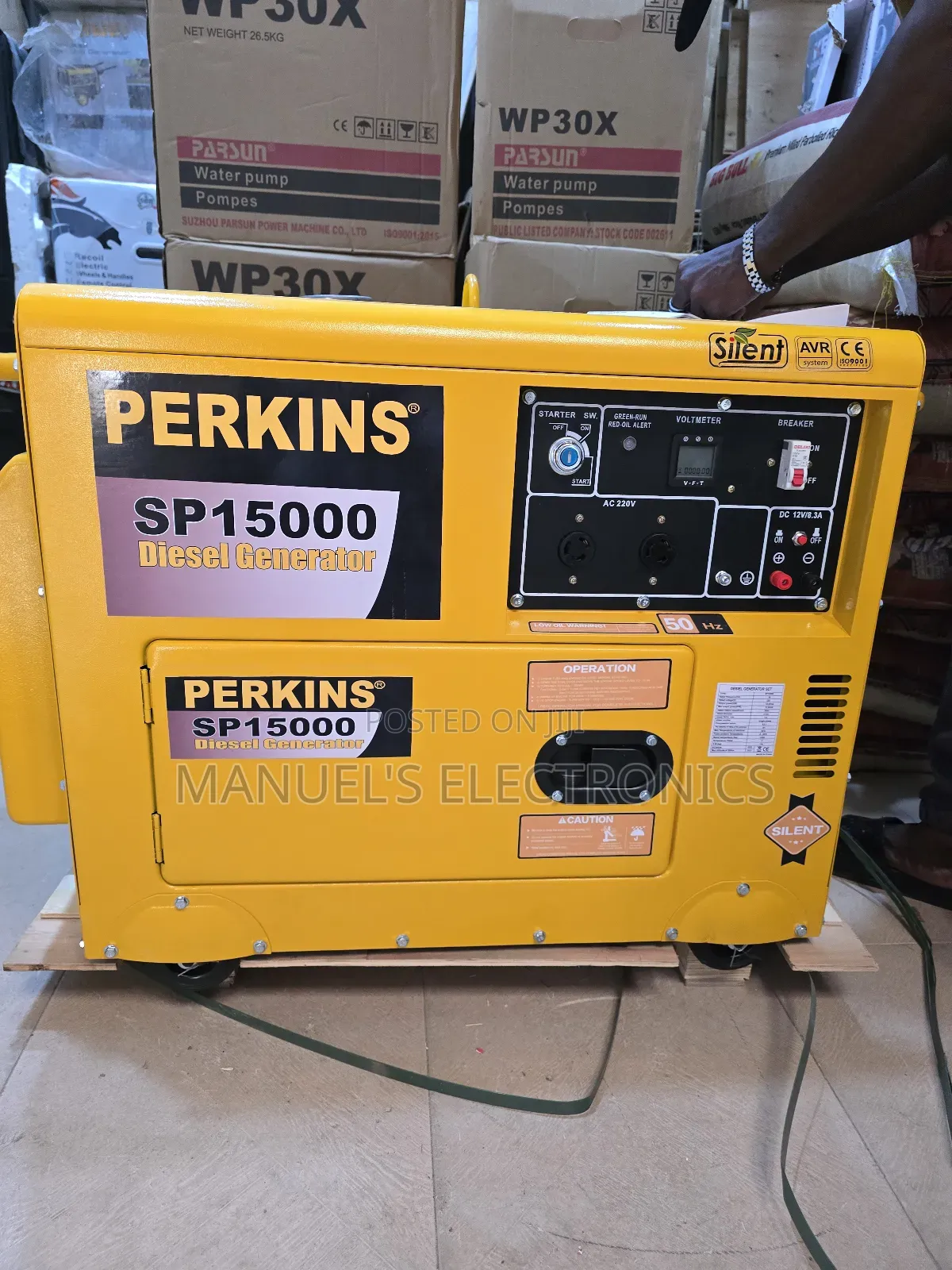 12.5kva Perkins Diesel Soundproof Gen 1years Wty 100%Copper Coil