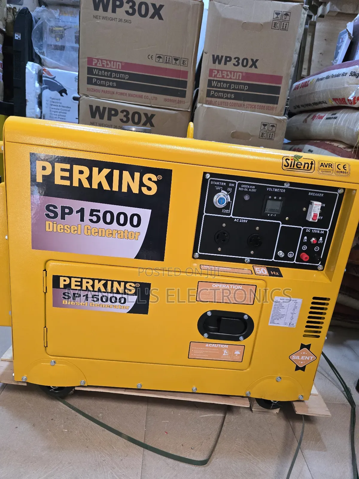 Brand New Perkins Diesel Soundproof Gen 12.5kva 100% Copper Coil