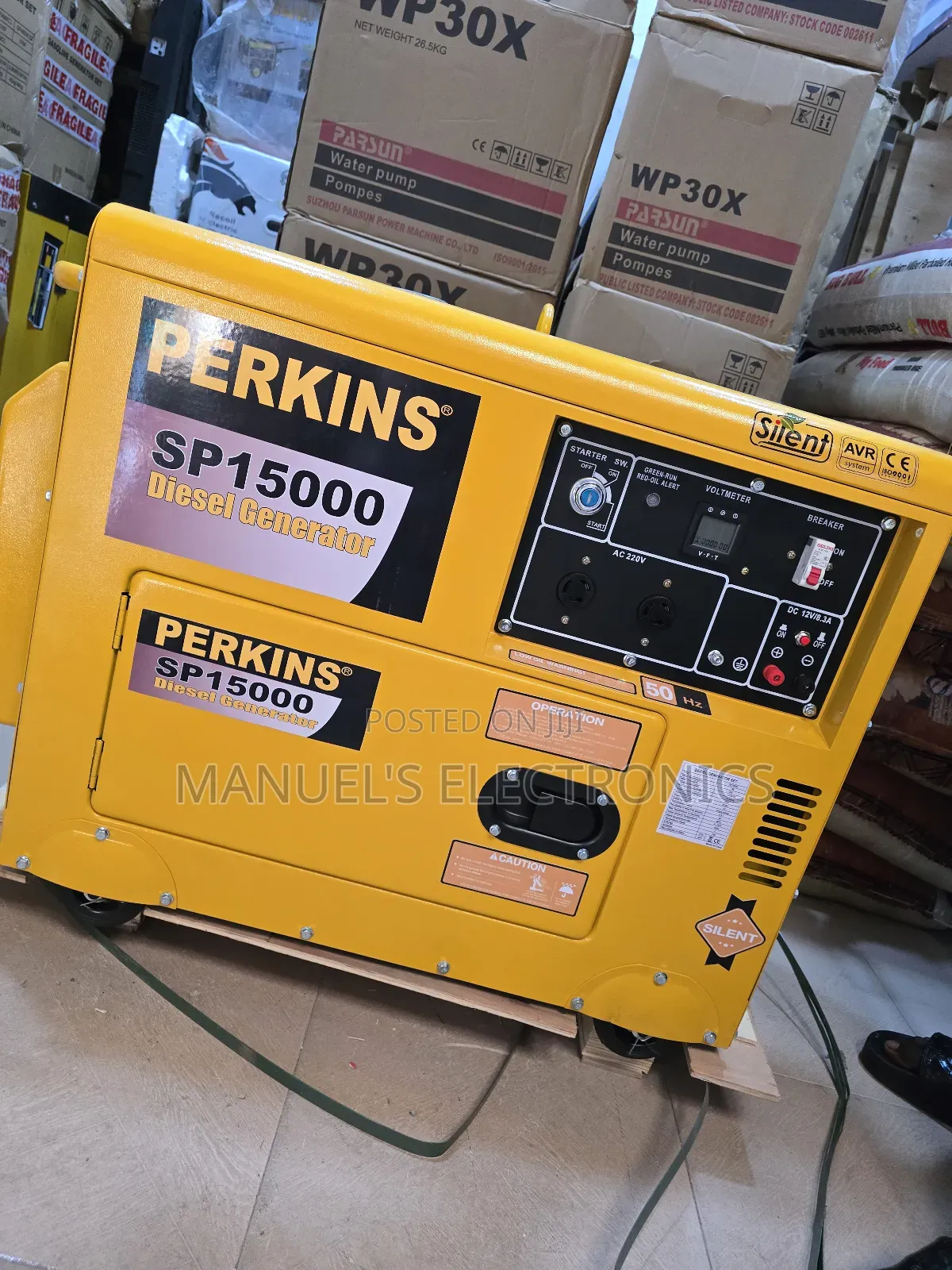Brand New Perkins Diesel Soundproof Gen 12.5kva 100% Copper Coil