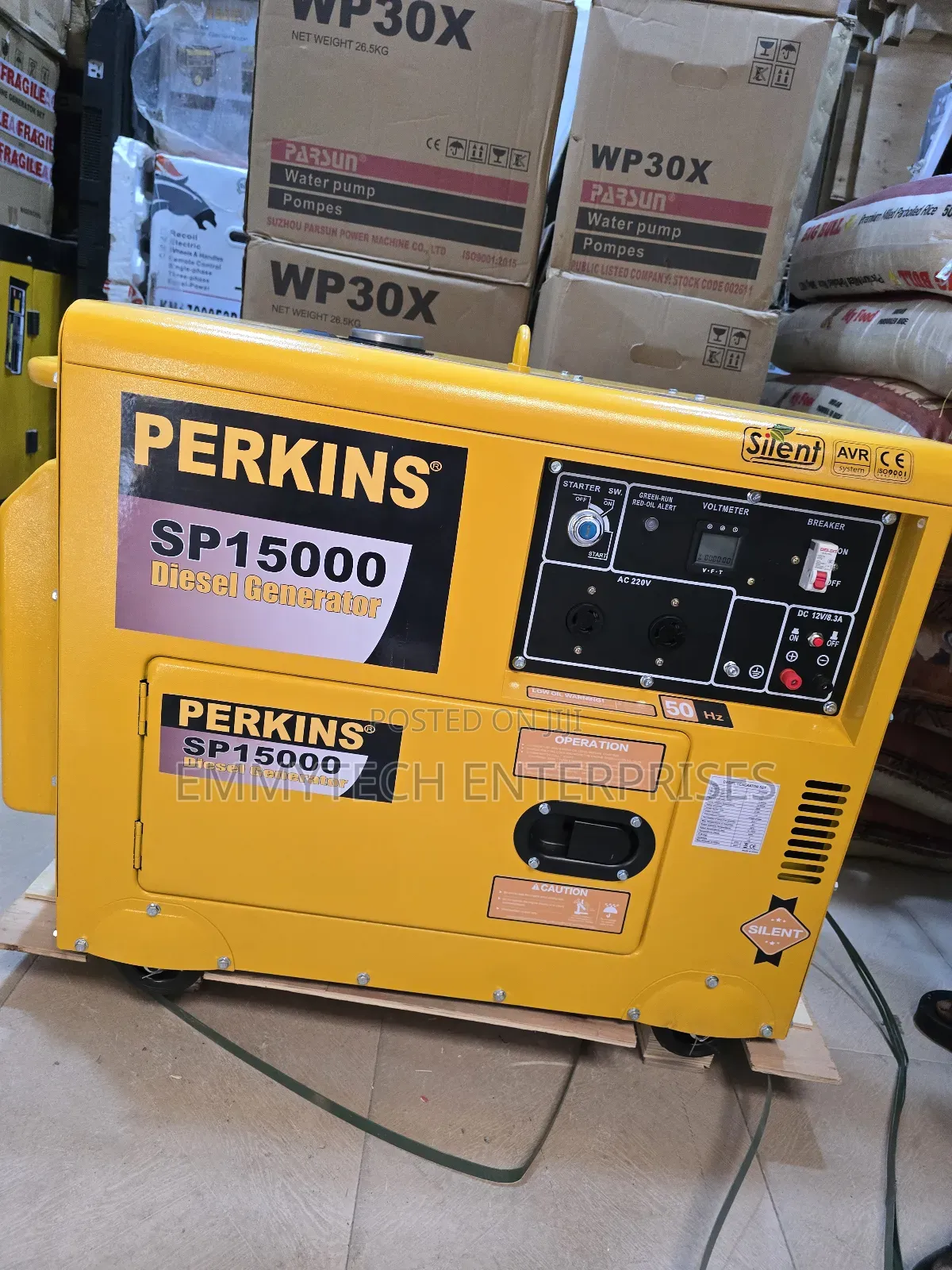 High Quality Perkins Diesel Soundproof Generator 12.5kva 100% Copper