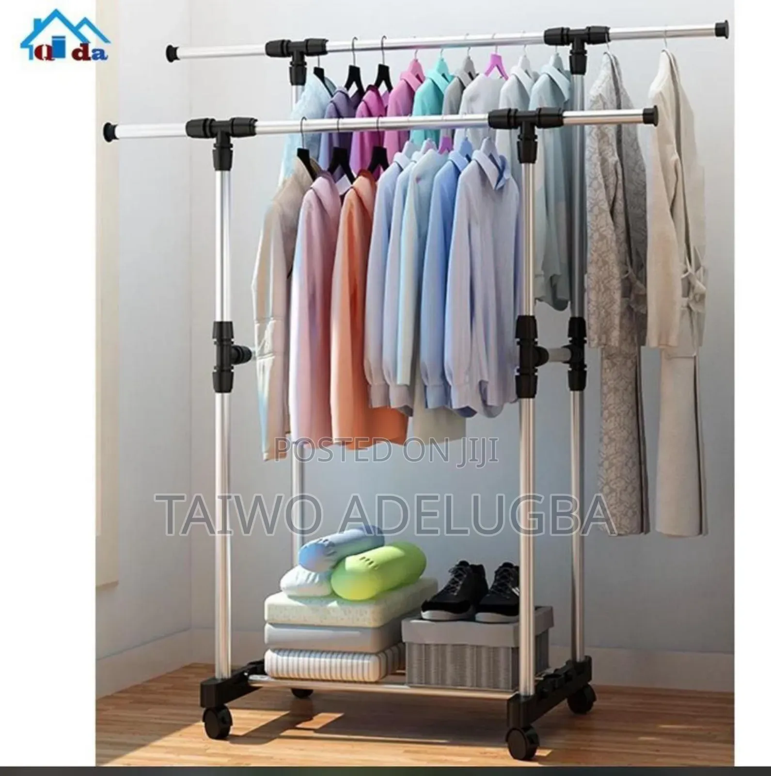 Extended Hard Double Pole Hanger