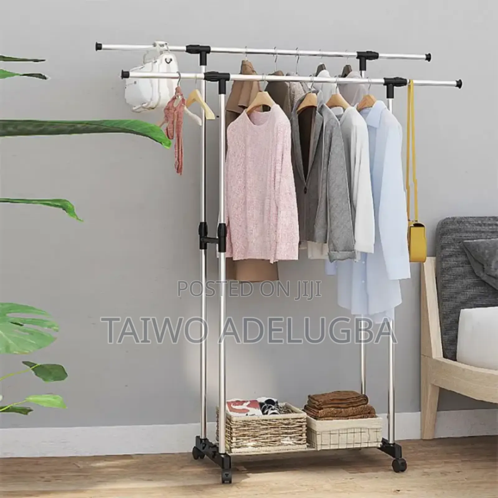 Extended Hard Double Pole Hanger
