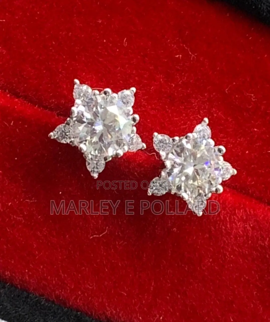Star 925 Sterling Silver VVS 1 Moissanite Men’S Women’S Earring Studs