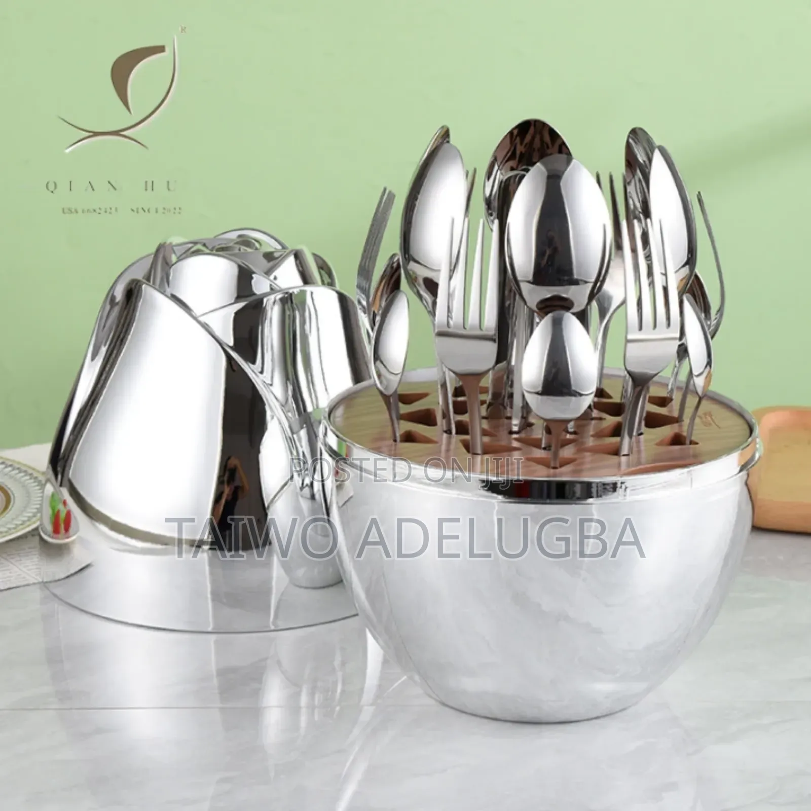 24 Pieces Golden Stainless Steel Cutlery