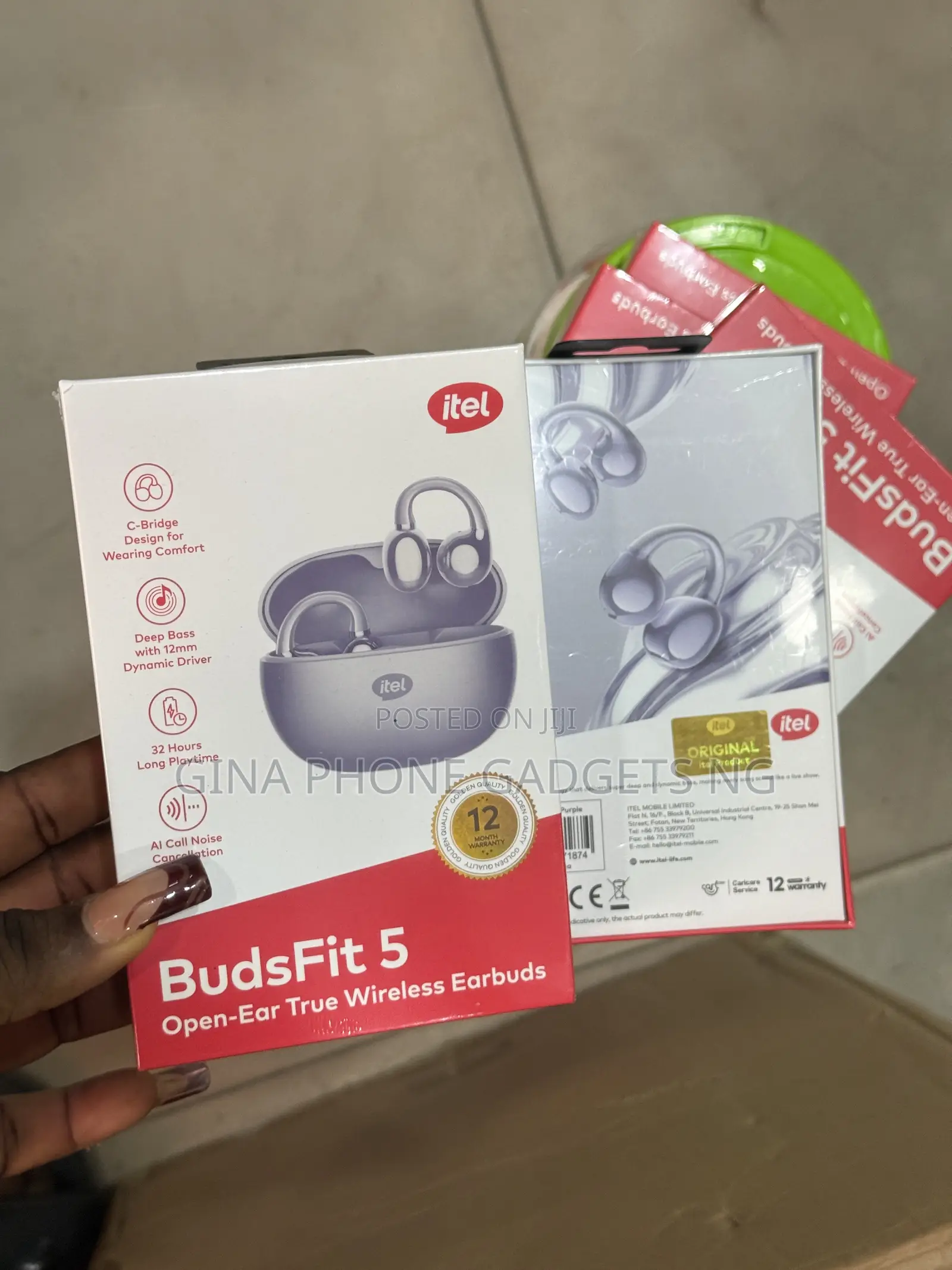 Itel Buds 5 Active Noise Cancellation Wireless Earbuds.