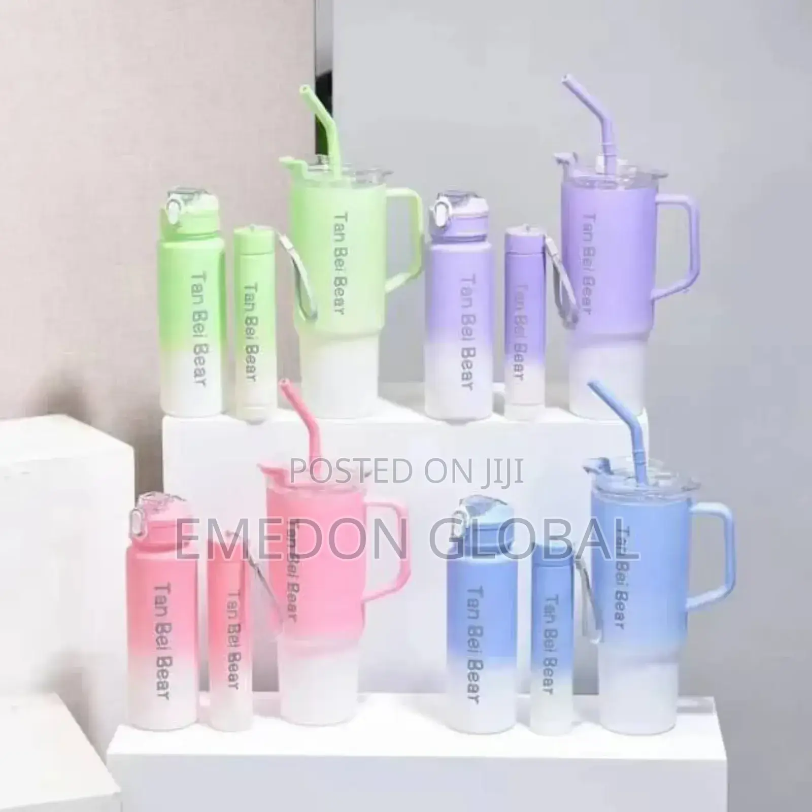 3in1 40oz Cute Portable Tumbler Cup With Straw