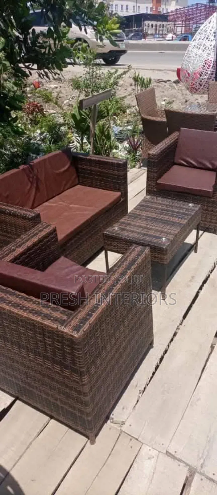 4-Seater Rattan Chairs and Table