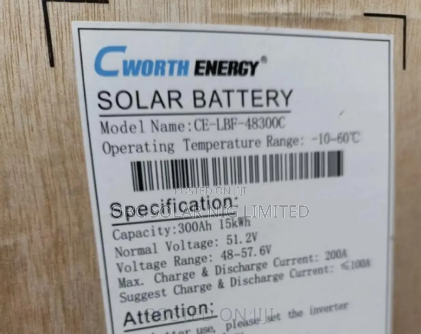 15kwh 48v C-Worth Lithium Battery