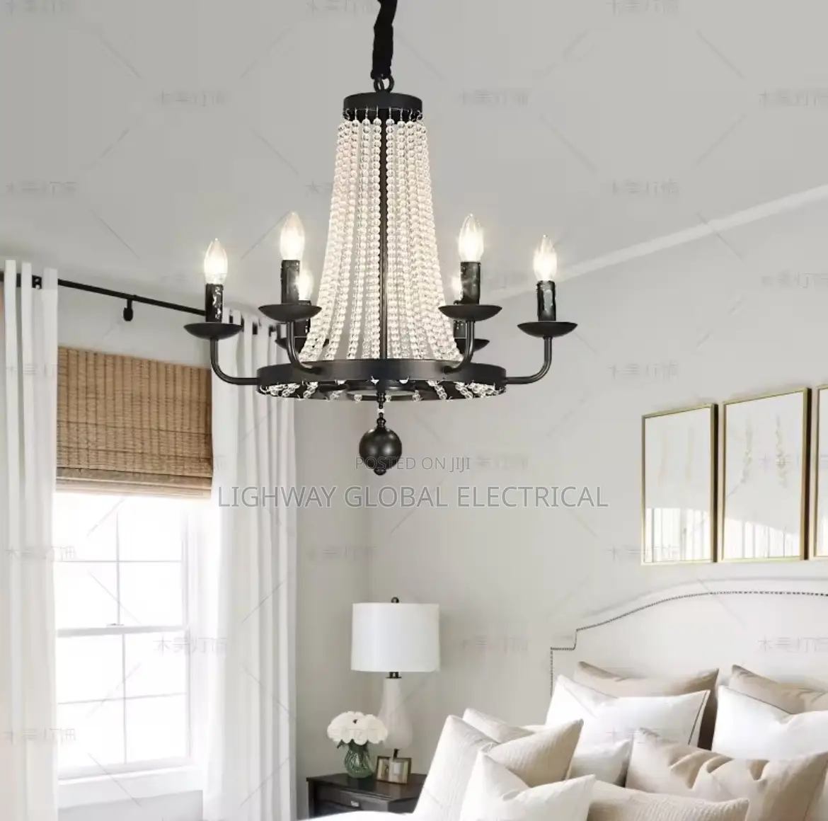 American Retro Medieval Crystal Candle Romantic Chandelier