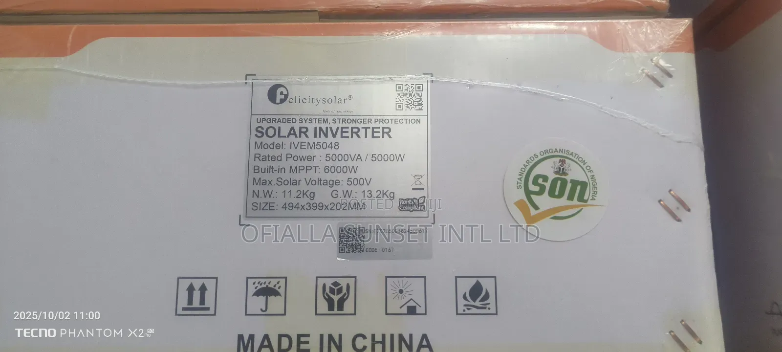 Installation of 5kwh Lithium Battery and 5kva 48v Hybrid Inverter