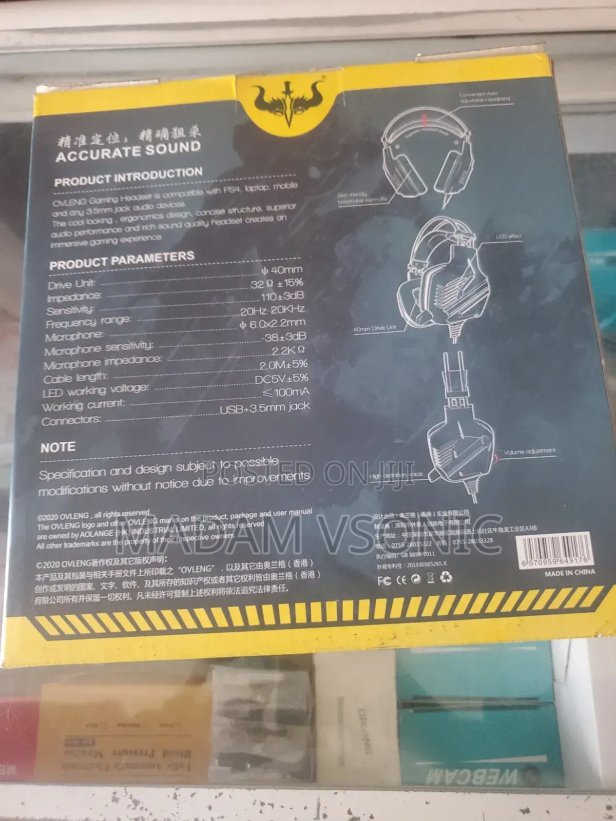 Ovleng Gaming Headset With Mobile Support U500