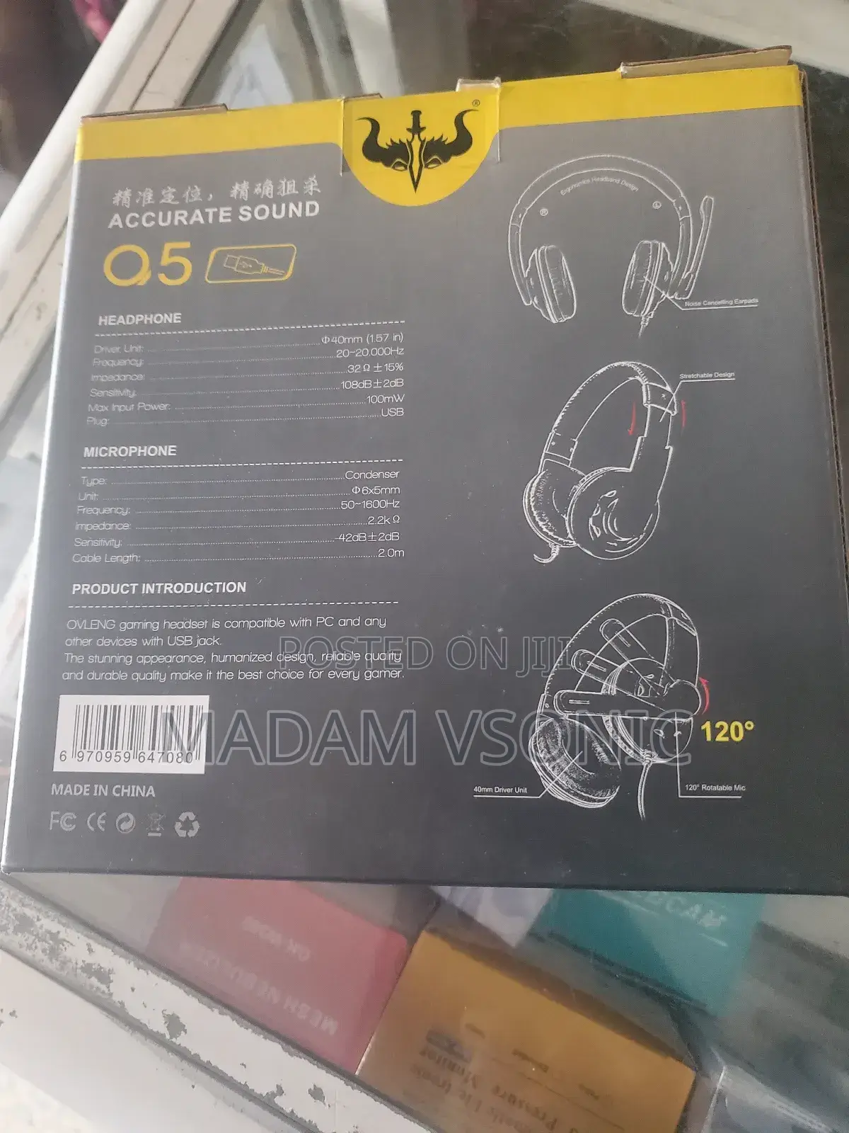 Ovleng Gaming Headset for Pc Q5