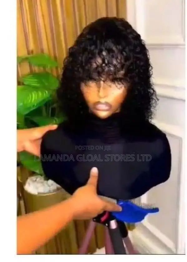 Human Hair Deep Curls Fringe Wig