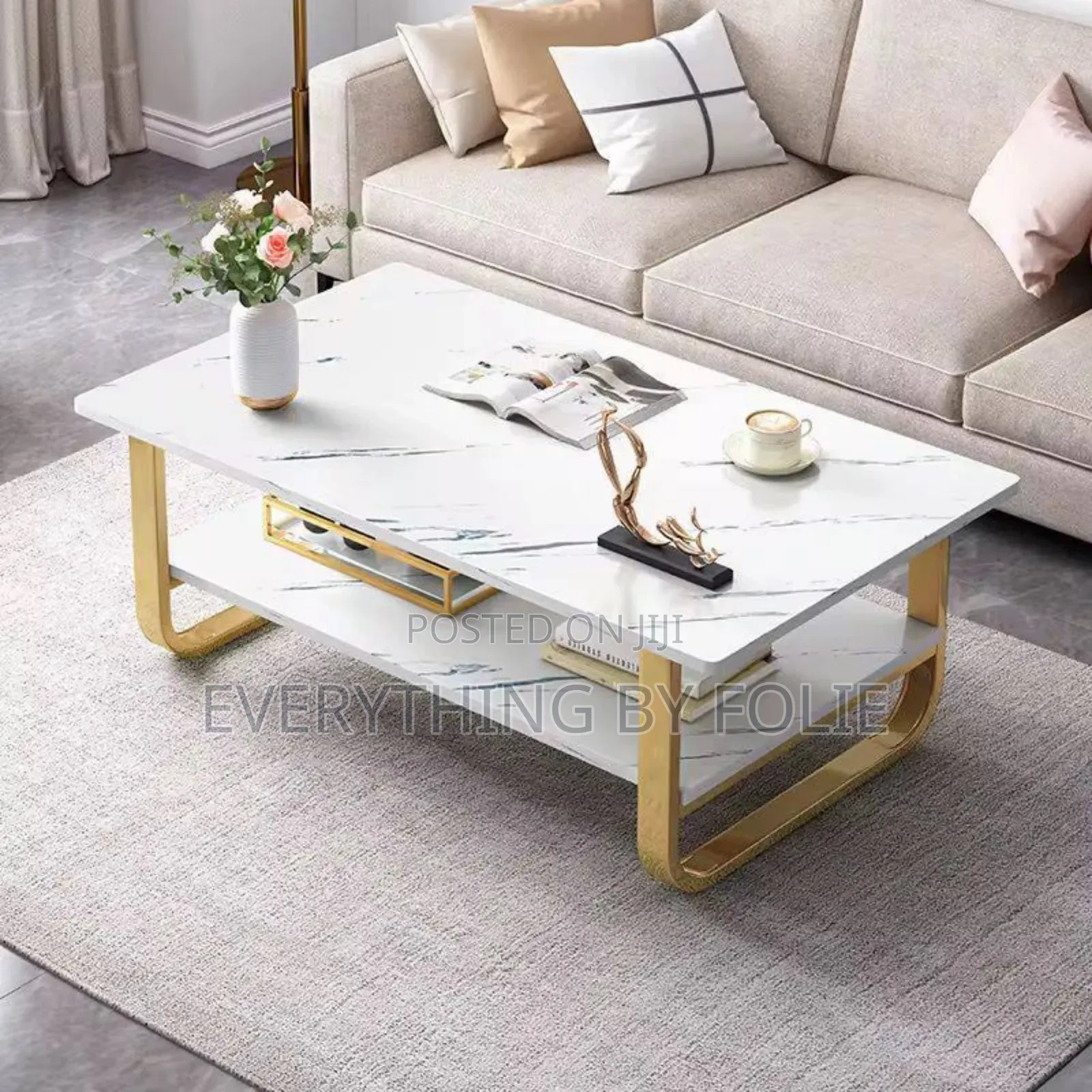 Top Quality 2-Tier Nordic Centre Table, 120cm