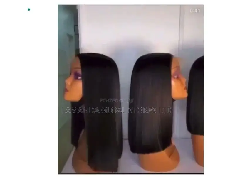 Closure Blunt Cut 14inches Human Hair Wig