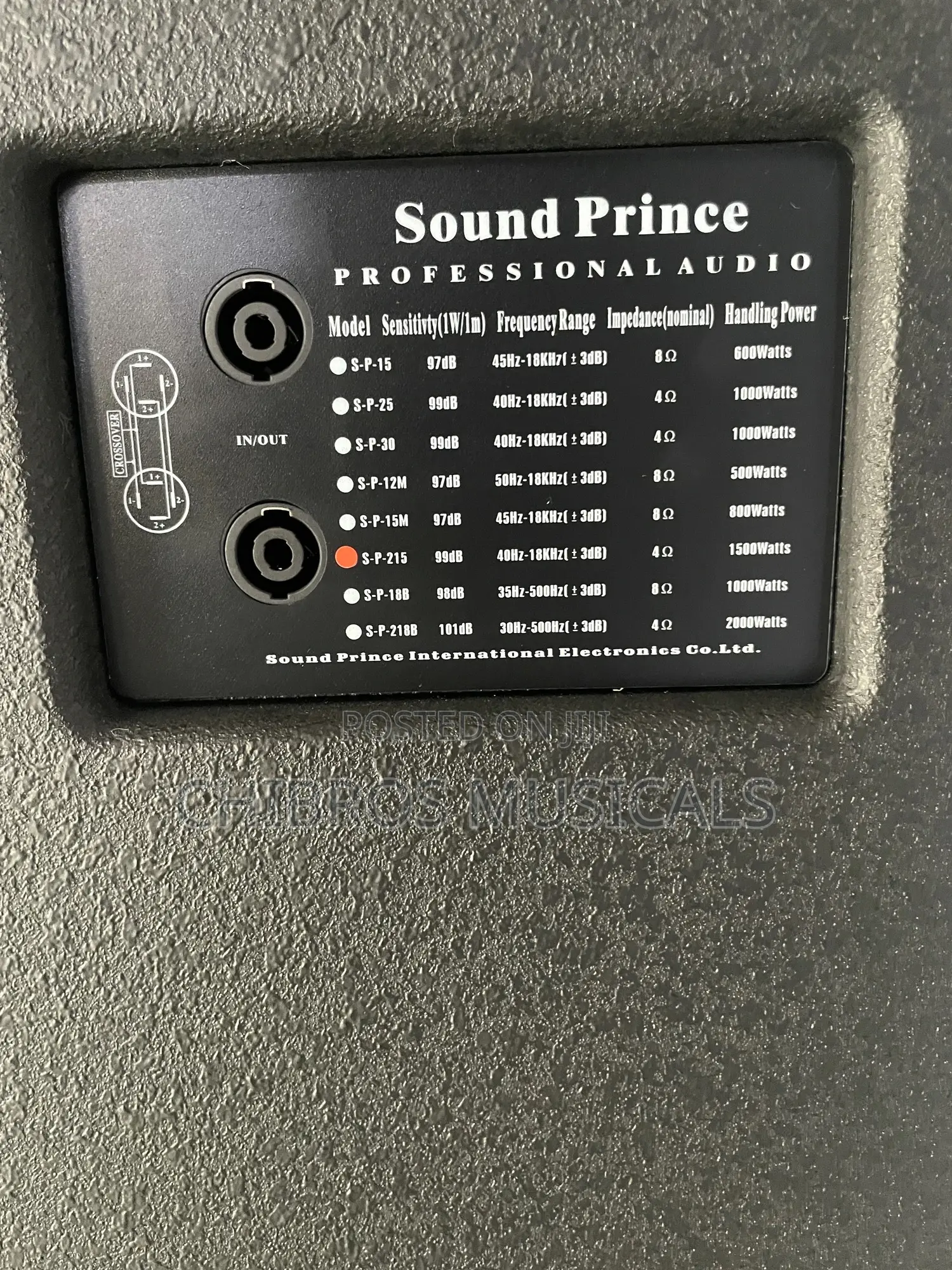 Sound Prince Sp215 Sp219 Sp124 Speakers