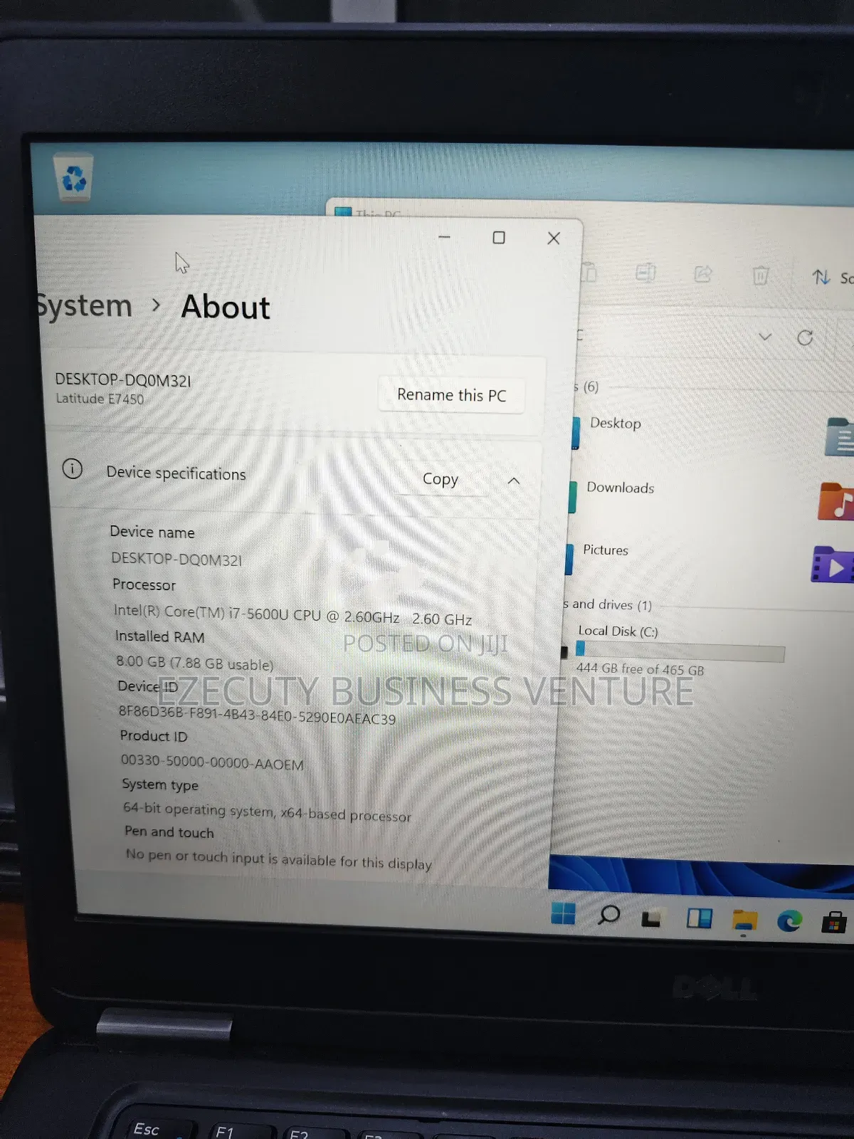 Laptop Dell Latitude E7450 8GB Intel Core i7 HDD 500GB