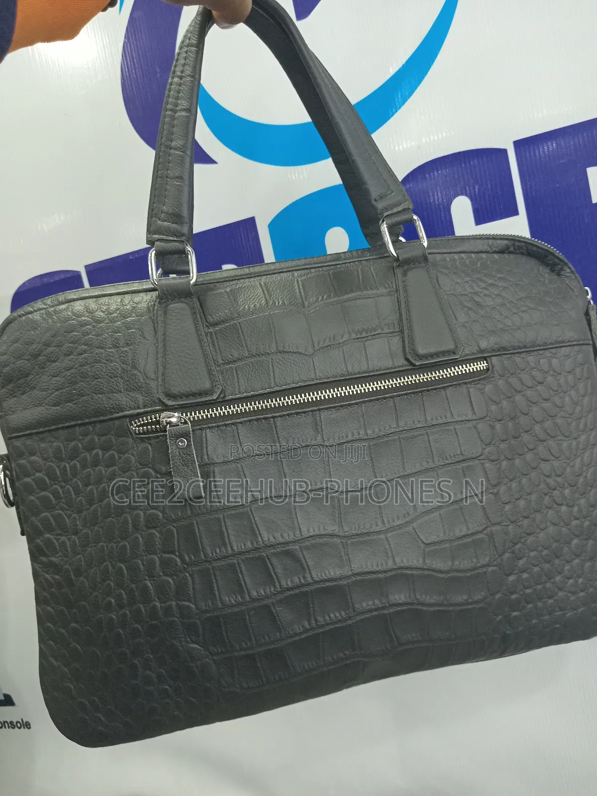 Men's Business Fashion Crocodile Laptop Bag