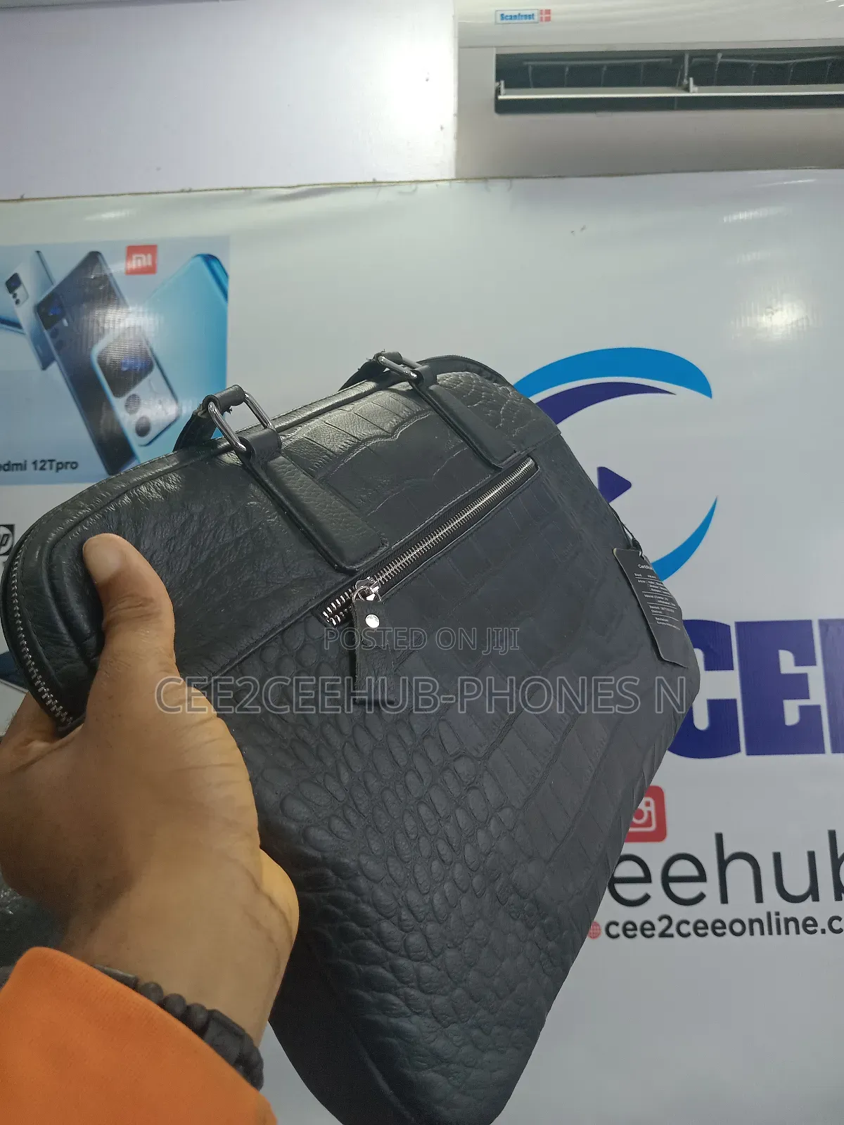 Men's Business Fashion Crocodile Laptop Bag