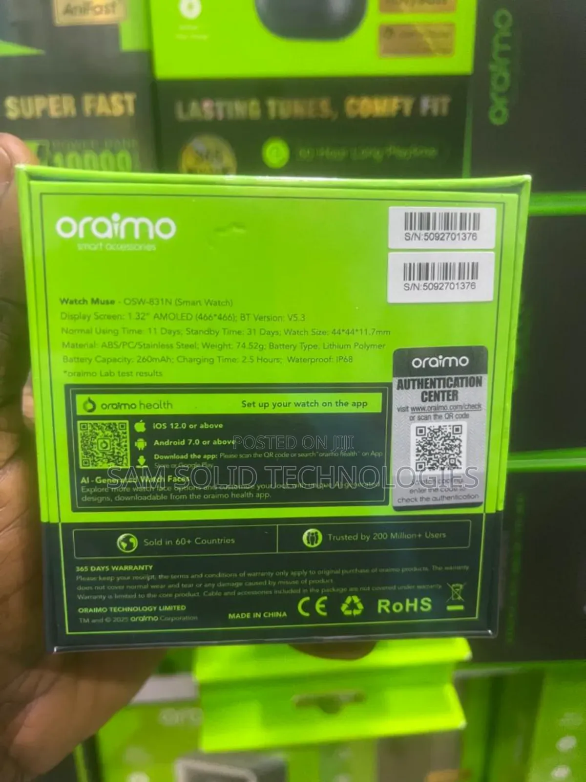 Oriamo Smart Watch Muse