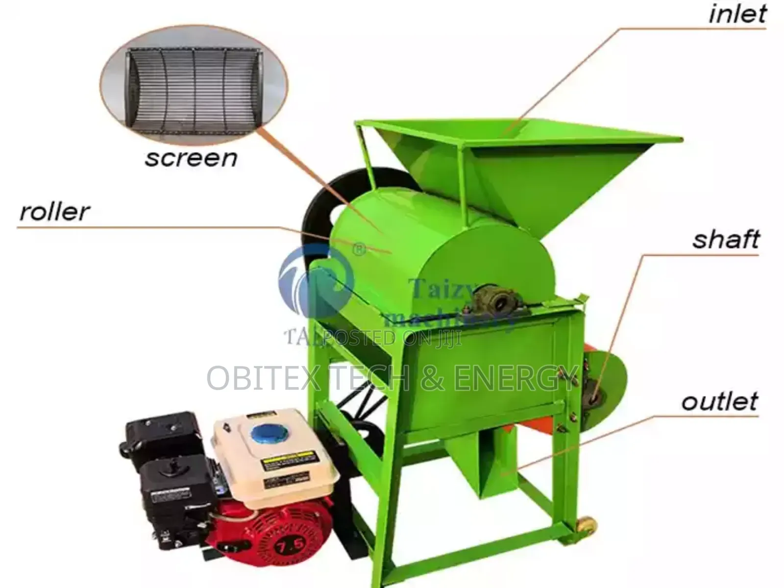 7.5hp Gasoline Peanut Sheller / Groundnut Decorticator Machine