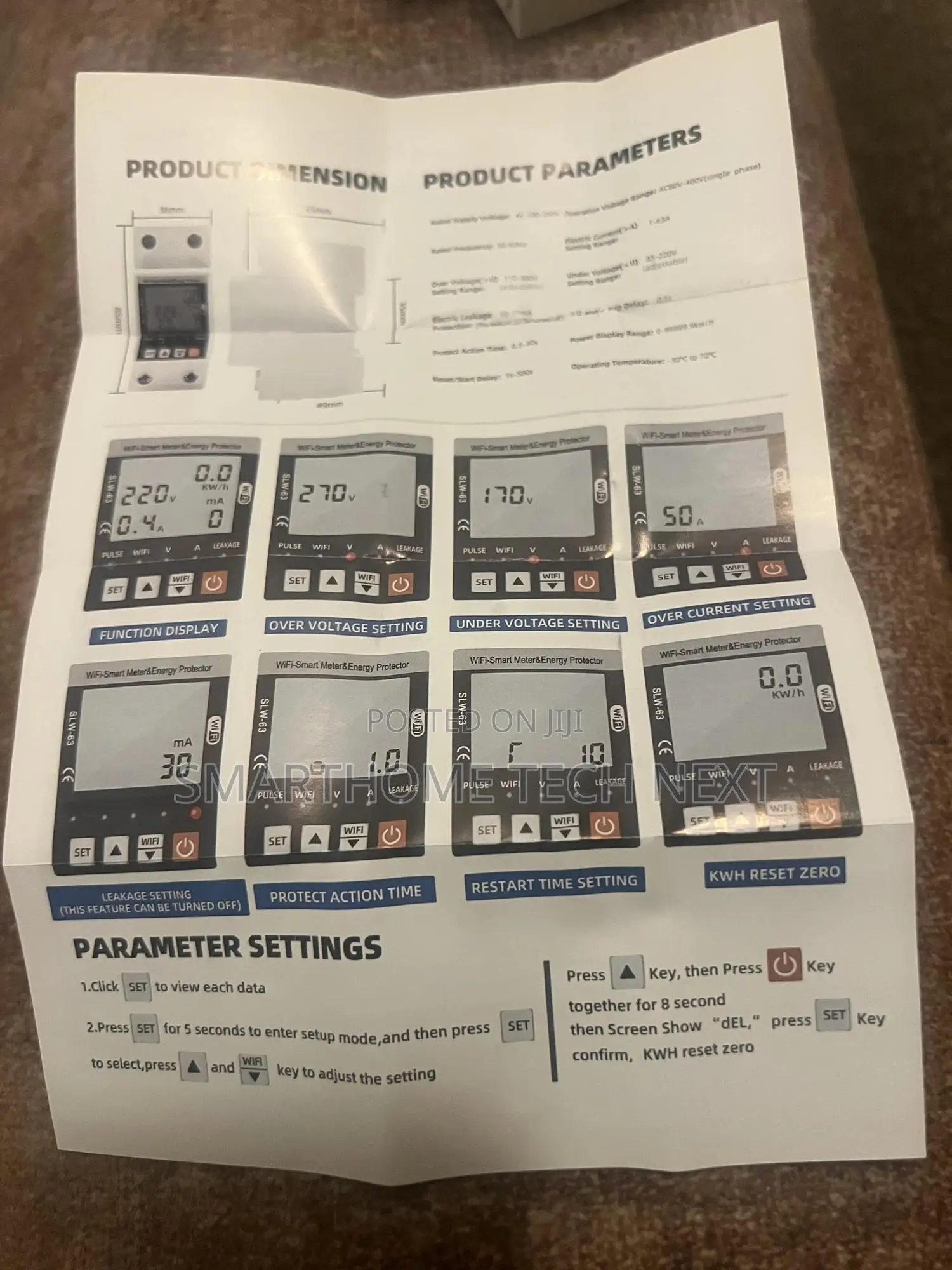 Tuya Wifi 63a Smart Circuit Breaker With Energy Monitoring