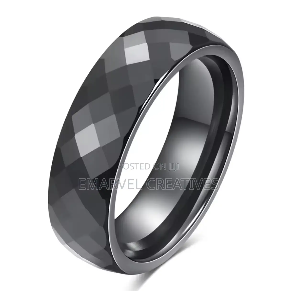 6mm Black Ceramic Wedding Ring, Couple Rings For Women Men