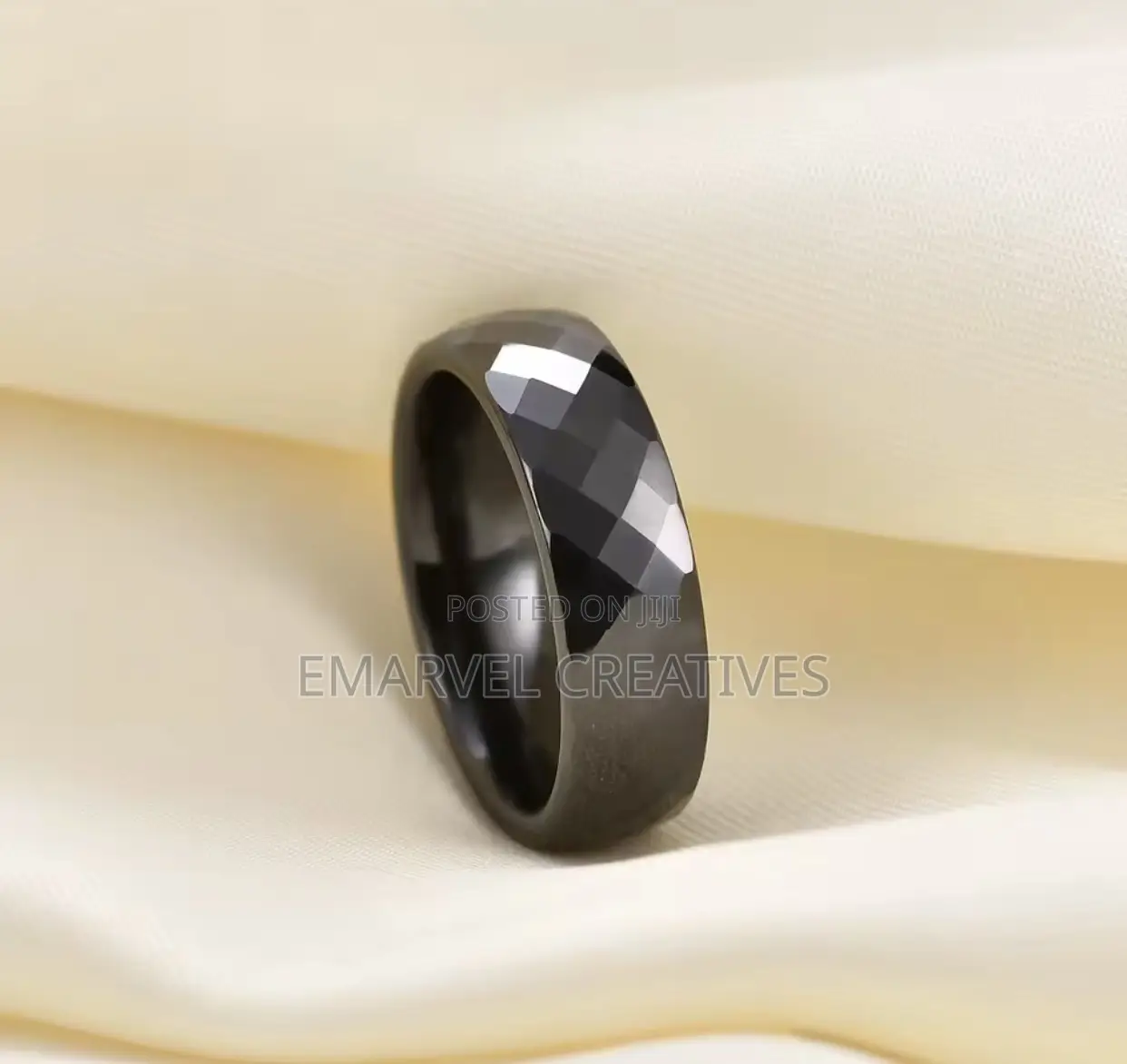 6mm Black Ceramic Wedding Ring, Couple Rings For Women Men