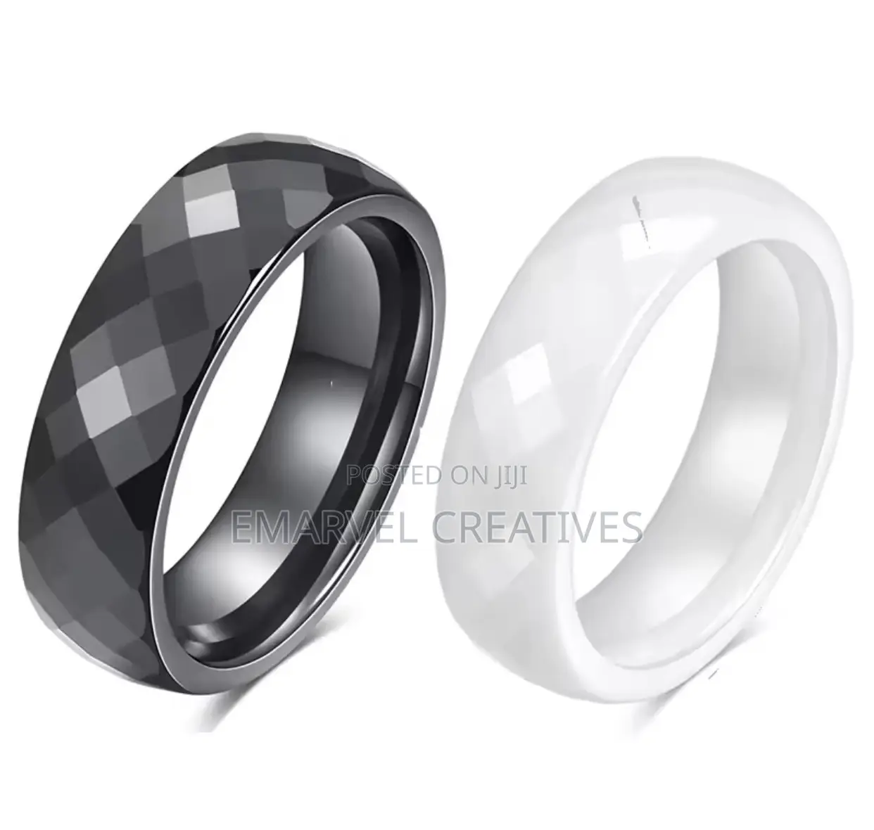 6mm Black Ceramic Wedding Ring, Couple Rings For Women Men