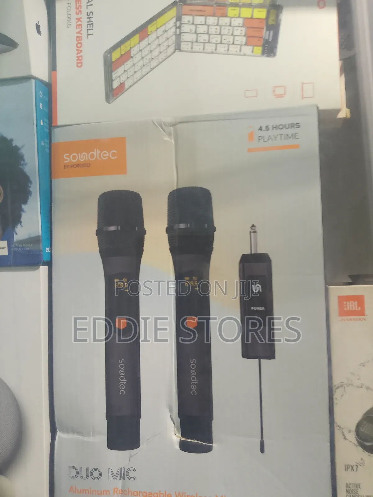 Porodo Soundtec Duo Mic Aluminum Rechargeable Wireless Microphone