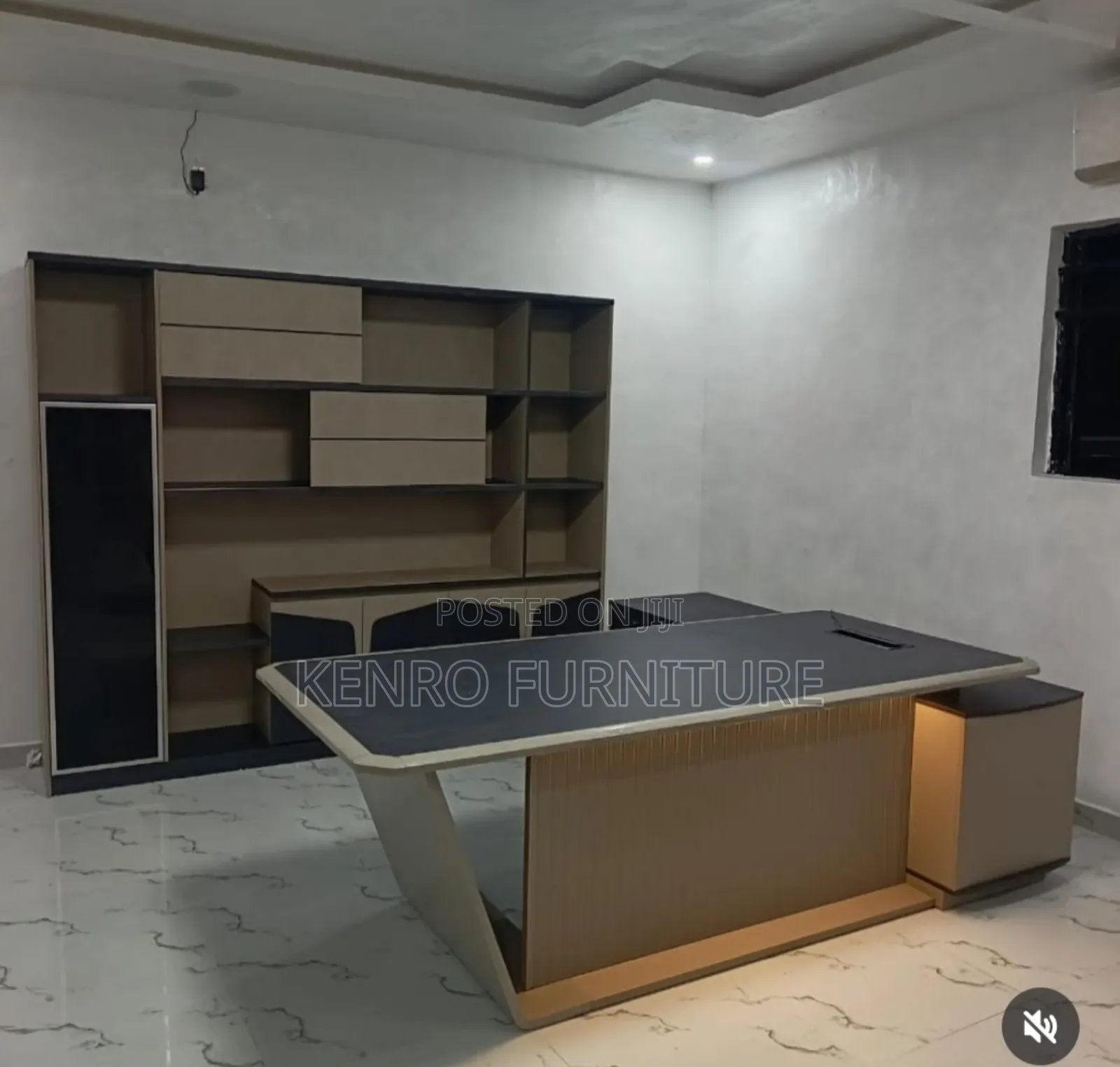 Office Desk And Bookshelf