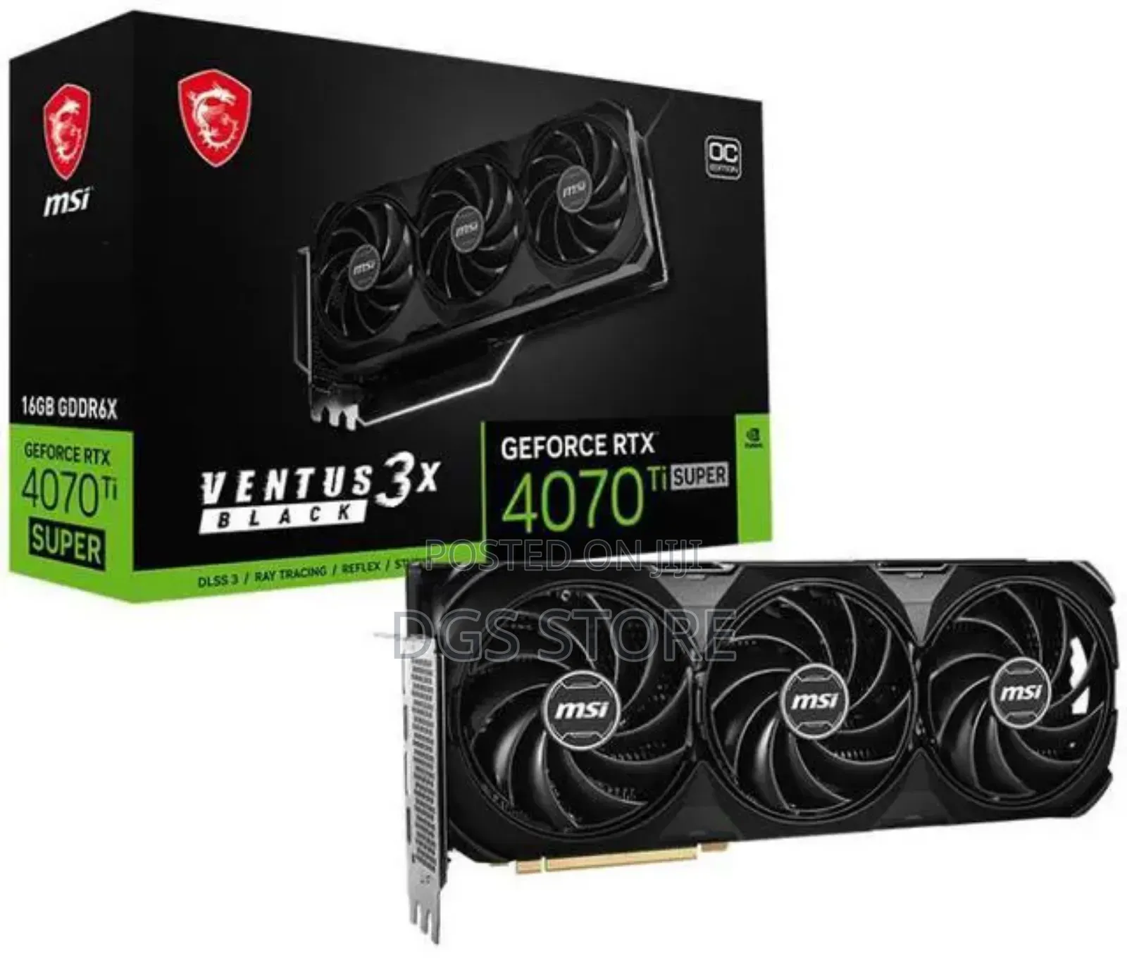 Msi Nvidia Ventus 3x Black Geforce Rtx 4070 Ti Super 16gb Gddr6xmemory