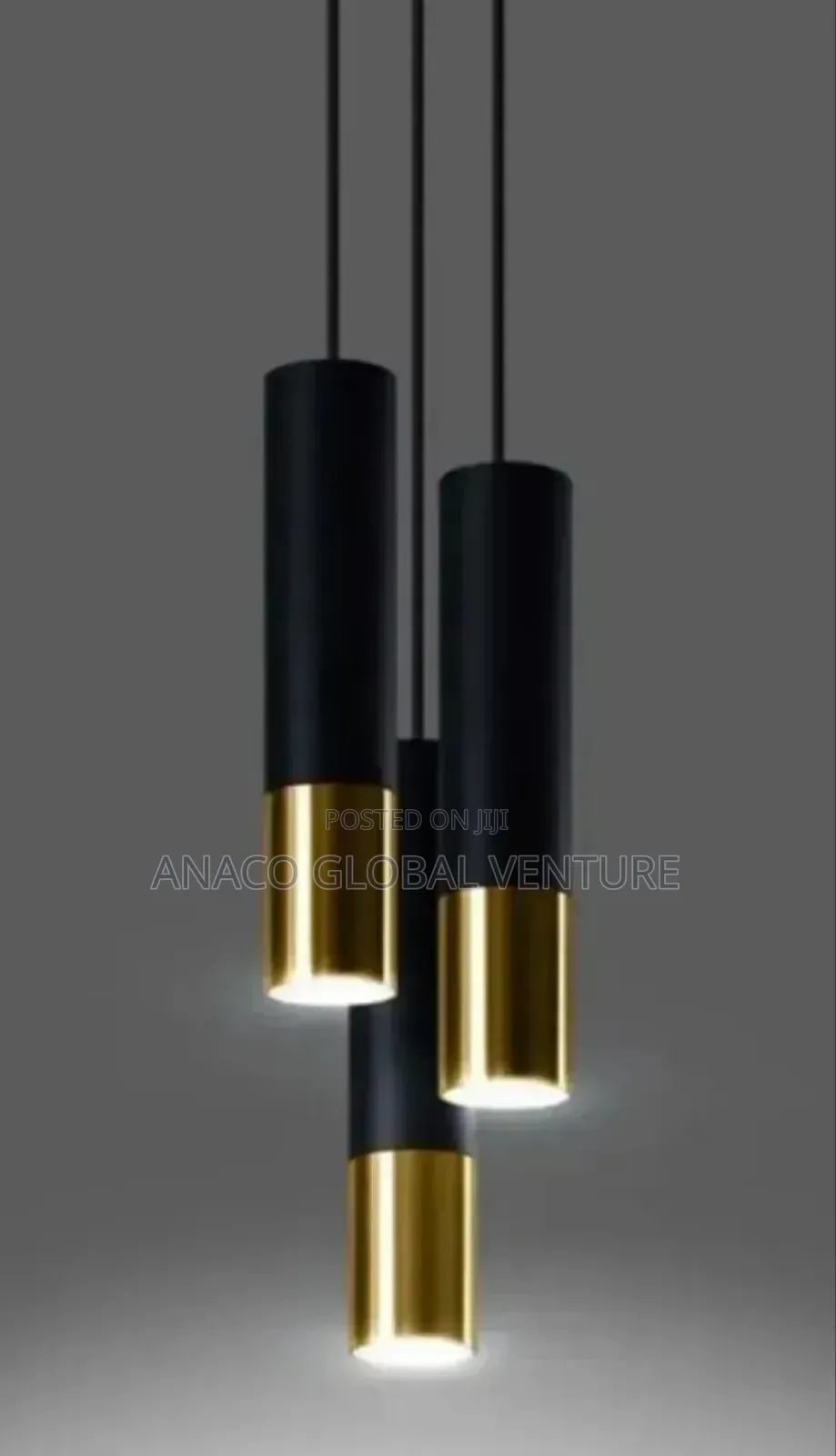 Classic Latest Led Drop Light 3 In 1 Gold And Black Body