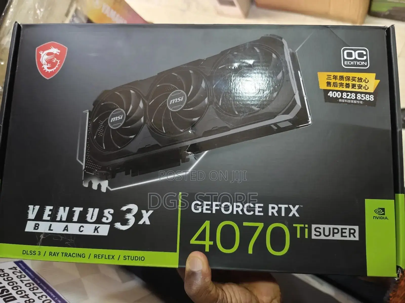 Msi Nvidia Ventus 3x Black Geforce Rtx 4070 Ti Super 16gb Gddr6xmemory