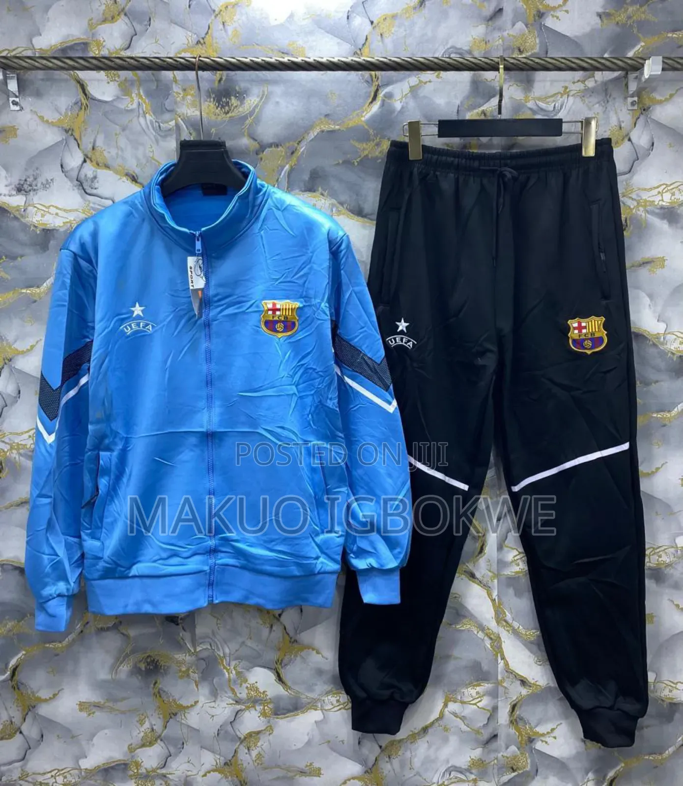 Barcelona Tracksuit Complete [Located in Onitsha Deliver Nationwide