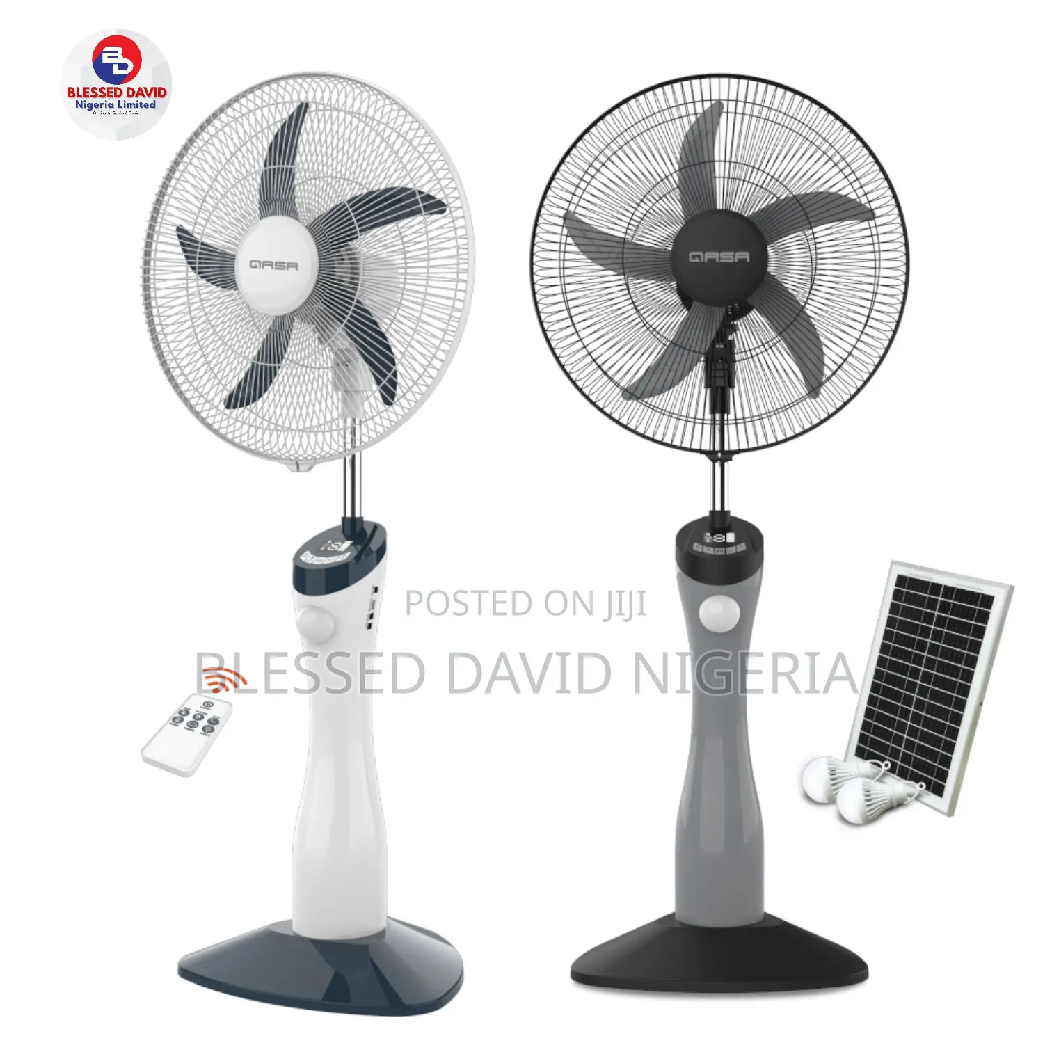 Qasa 18 Inch Rechargeable Fan Qrf-7918 Curvy 3in1