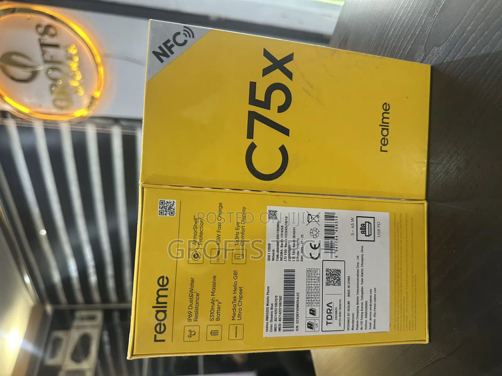 New Realme C75x 256 GB Black