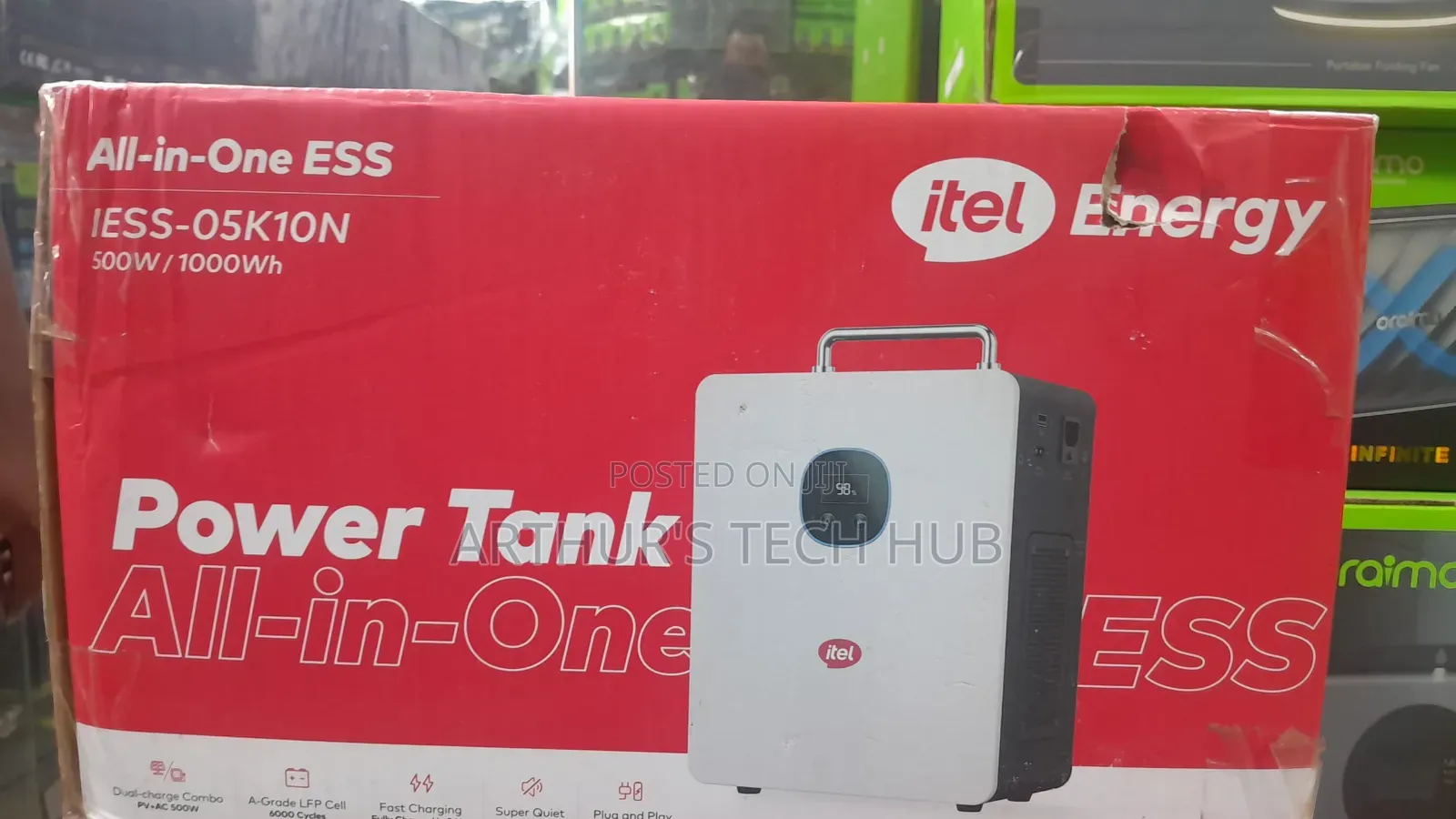 Itel 500w Solar Generator 1000wh Lithium Battery Iess-05k10n