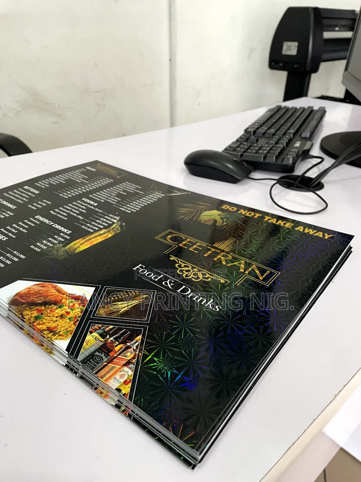 Luxury Food Menu Design Printing for Restaurants Hotels