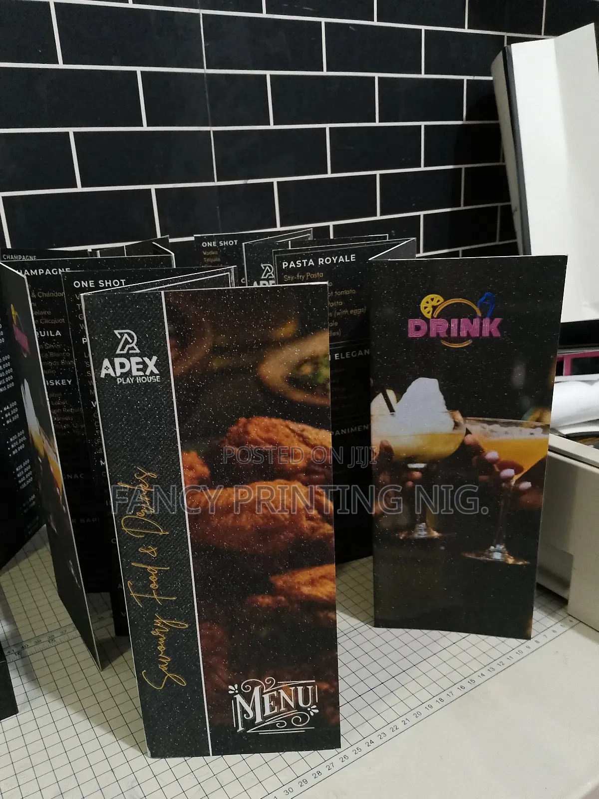 Luxury Food Menu Design Printing for Restaurants Hotels