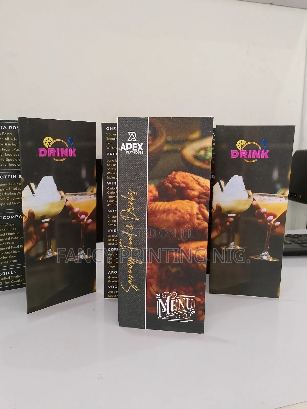 Luxury Food Menu Design Printing for Restaurants Hotels