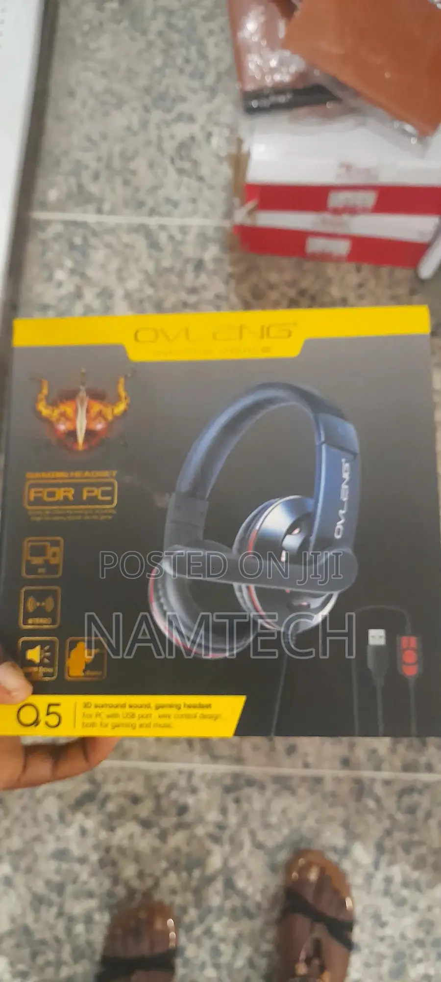 Ovleng Headset Q5 Usb-Port Surround Sound