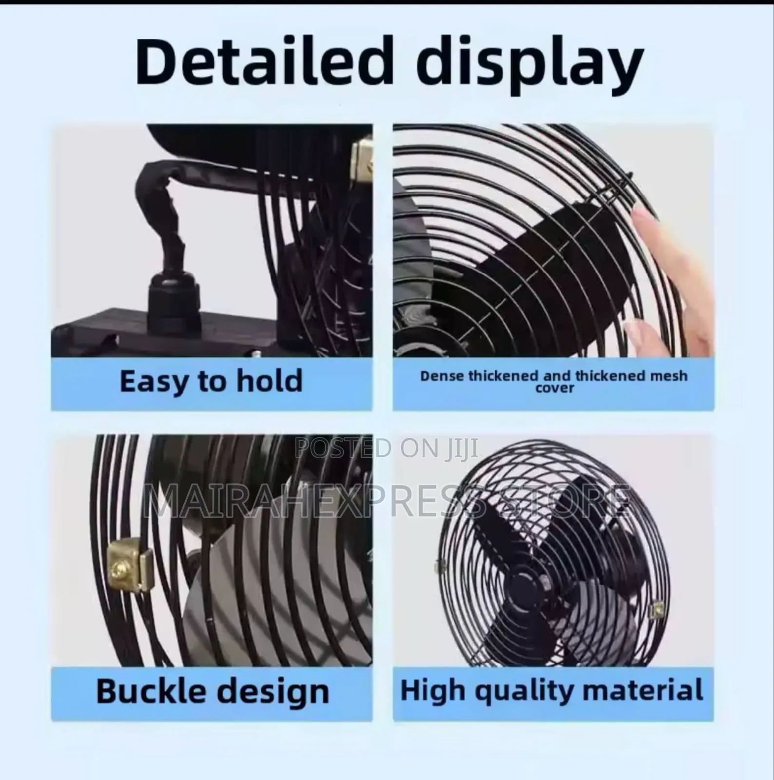 Portable Wireless Rechargeable Camping Fan With 2 Batteries