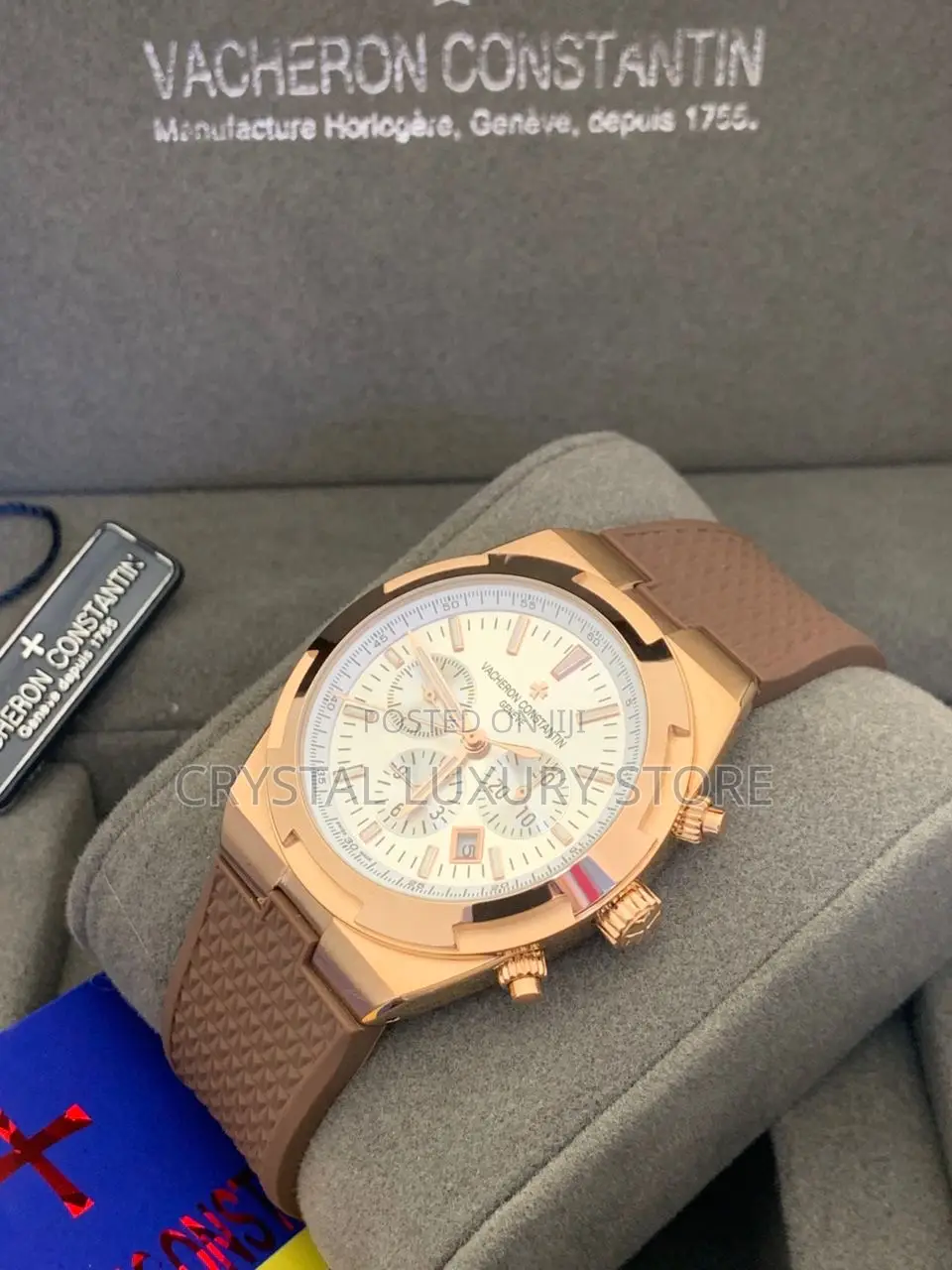 Vacheron Constantin Quality Luxury Men Rubber Strap Wristwatch