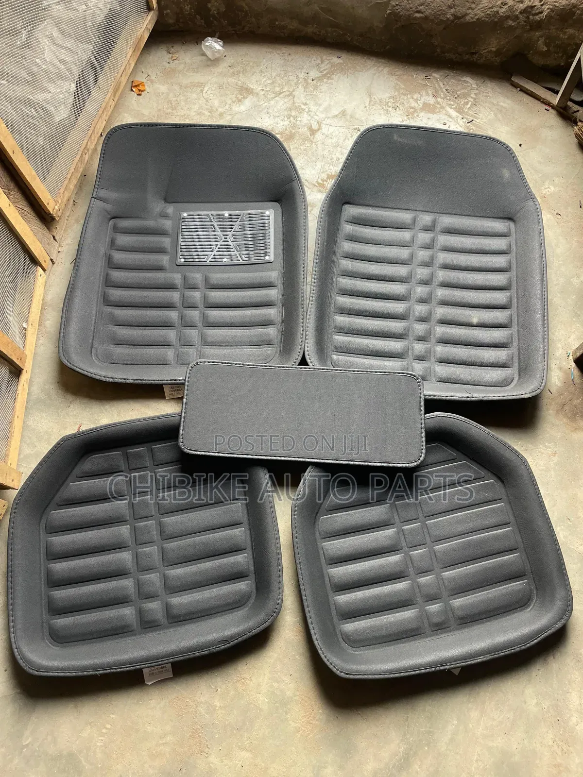 Leather Universal Floor Mat Black